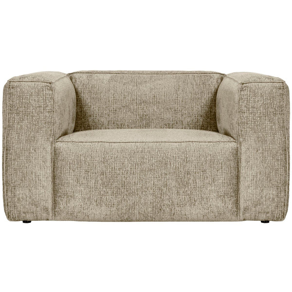 BEAN FAUTEUIL STRUCTURE VELVET BUTTERMILK