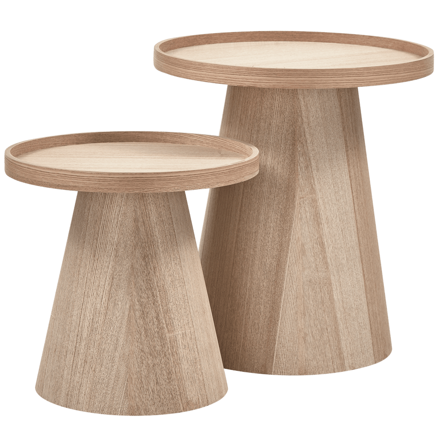 MAUD BIJZETTAFEL CONISCH MDF NATUREL 38XO39 CM