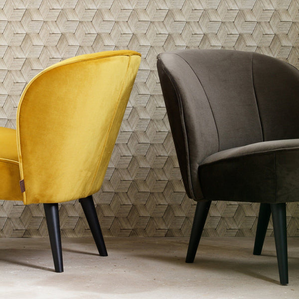 SARA FAUTEUIL VELVET WARM GROEN