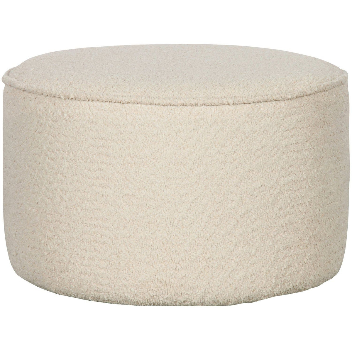 SARA POEF LAAG 36xO60 CM BOUCLE CREME