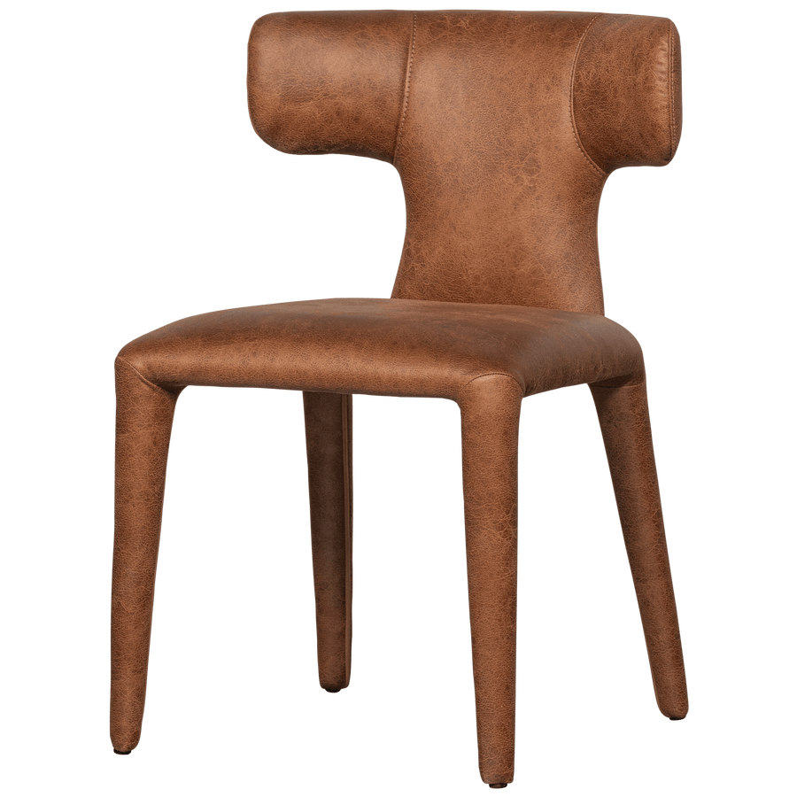 PERMIT EETKAMERSTOEL LEERLOOK COGNAC (set of 2)