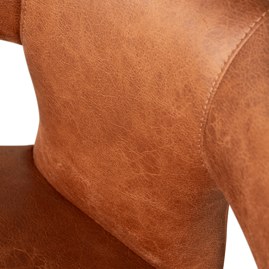PERMIT EETKAMERSTOEL LEERLOOK COGNAC (set of 2)