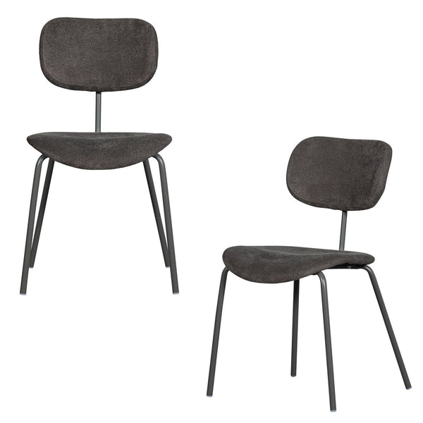 LINK EETKAMERSTOEL BRUIN/GRIJS (set of 2)