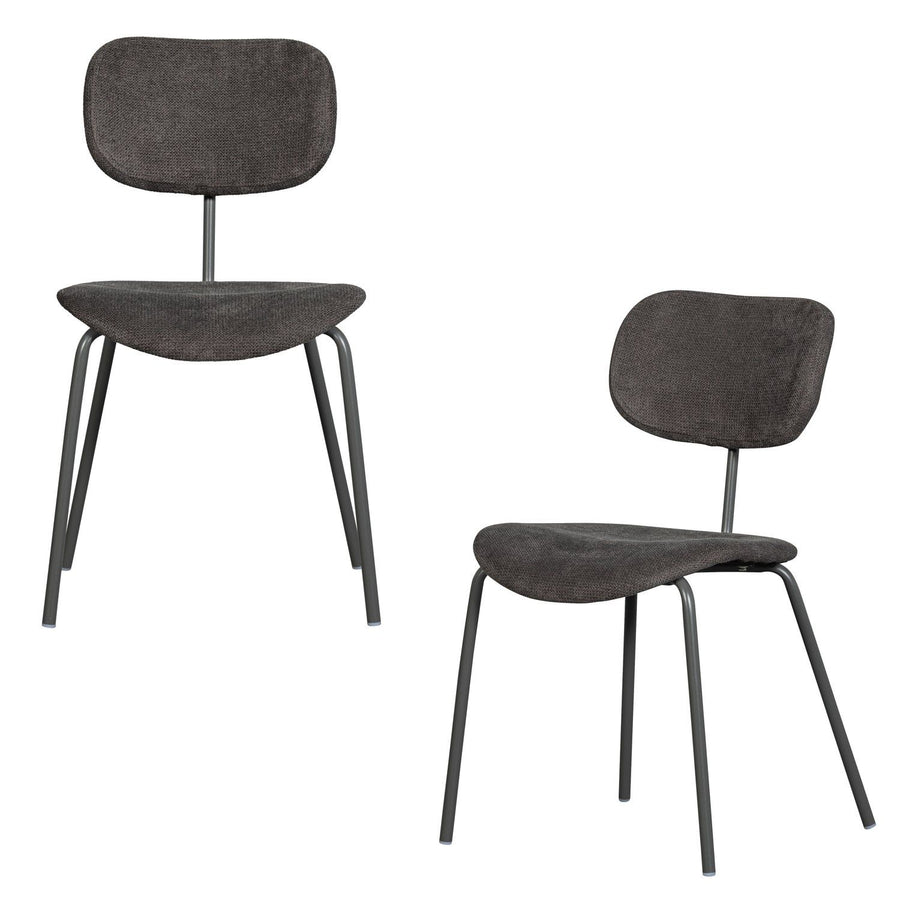 LINK EETKAMERSTOEL BRUIN/GRIJS (set of 2)