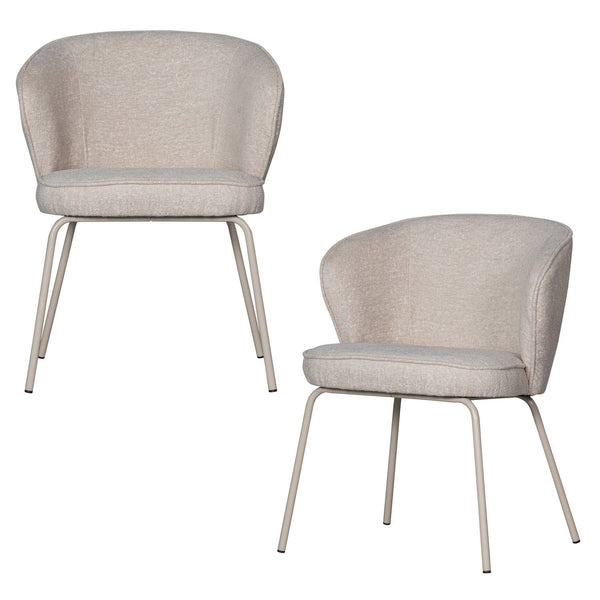 ADMIT EETKAMERSTOEL GEWEVEN STOF PEBBLE (set of 2)