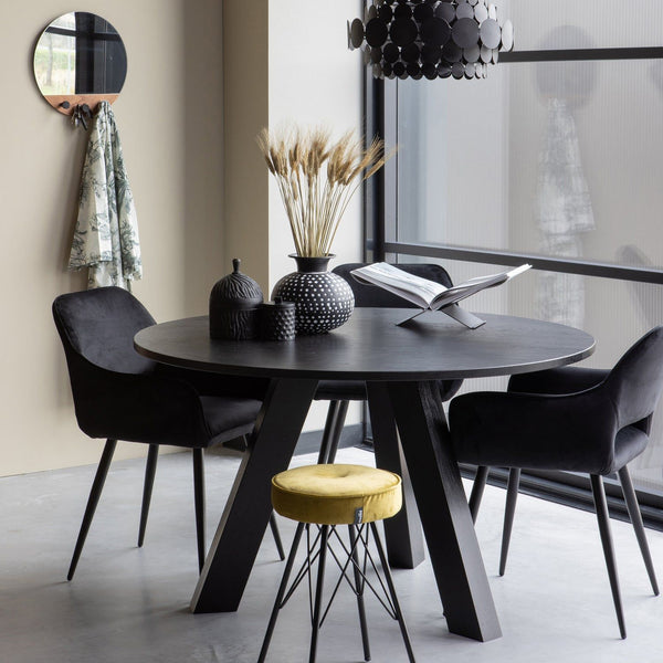 JELLE STOEL VELVET ZWART - SET VAN 2