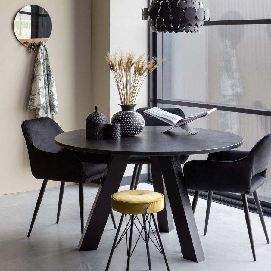 JELLE STOEL VELVET ZWART - SET VAN 2