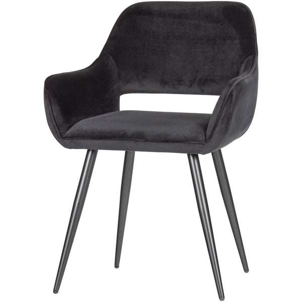 JELLE STOEL VELVET ZWART - SET VAN 2