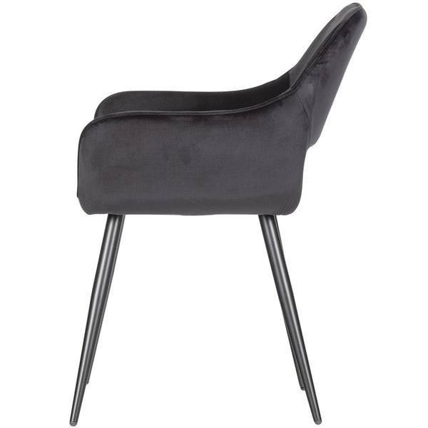 JELLE STOEL VELVET ZWART - SET VAN 2
