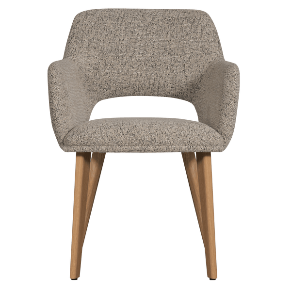 MURAT EETKAMERSTOEL NATUREL MET HOUTEN POOT NATUREL (set of 2)