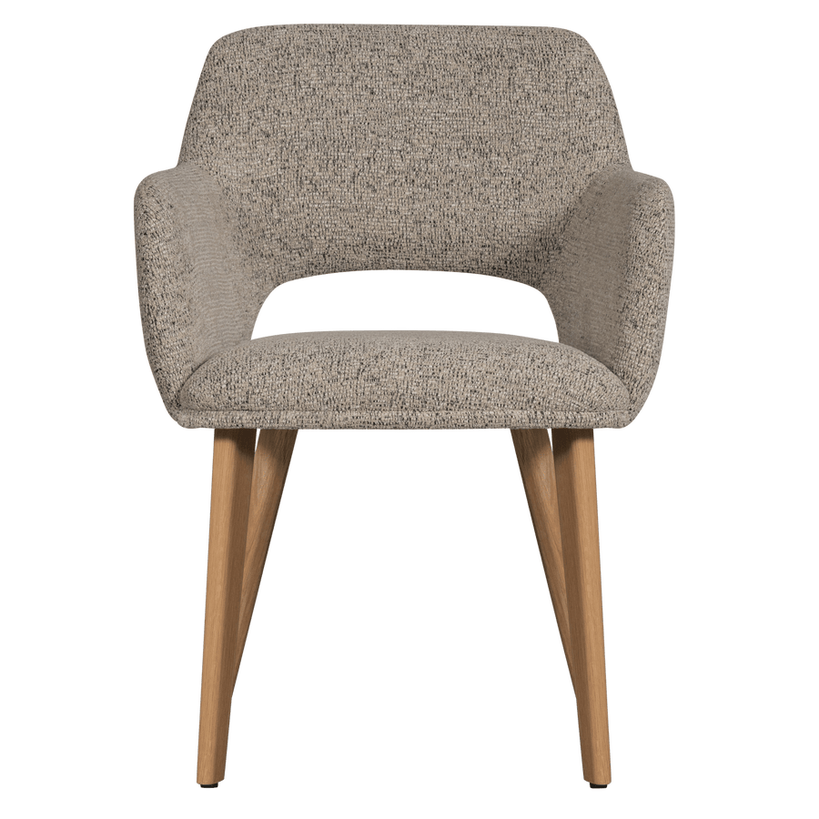 MURAT EETKAMERSTOEL NATUREL MET HOUTEN POOT NATUREL (set of 2)
