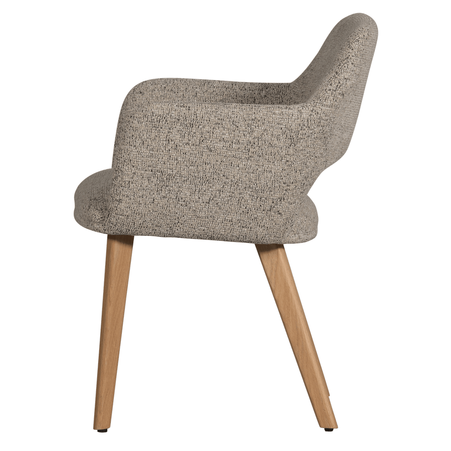 MURAT EETKAMERSTOEL NATUREL MET HOUTEN POOT NATUREL (set of 2)