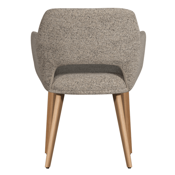 MURAT EETKAMERSTOEL NATUREL MET HOUTEN POOT NATUREL (set of 2)