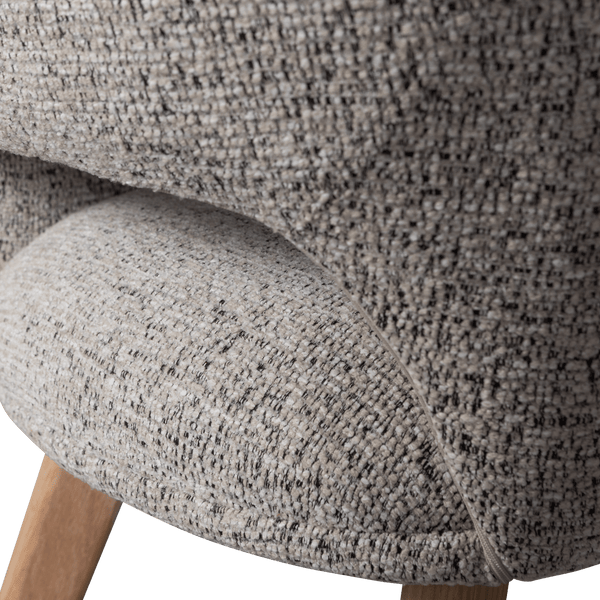 MURAT EETKAMERSTOEL NATUREL MET HOUTEN POOT NATUREL (set of 2)