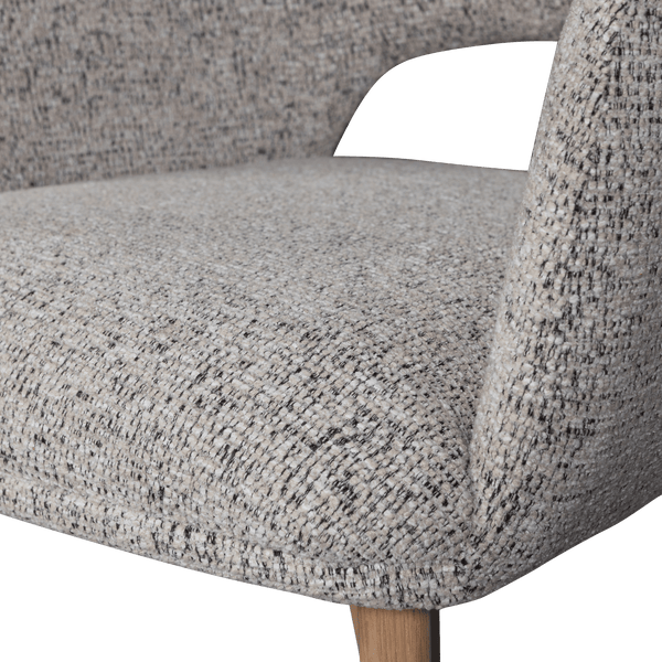 MURAT EETKAMERSTOEL NATUREL MET HOUTEN POOT NATUREL (set of 2)