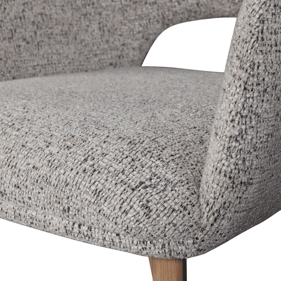MURAT EETKAMERSTOEL NATUREL MET HOUTEN POOT NATUREL (set of 2)