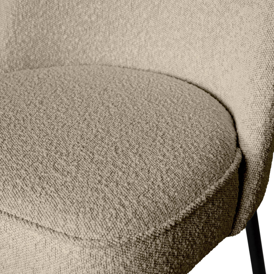 VOGUE EETKAMERSTOEL BOUCLE BEIGE (set of 2)