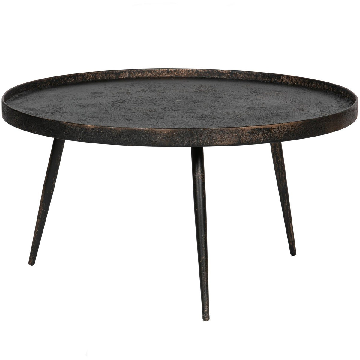 BOUNDS BIJZETTAFEL XL HOUT/METAAL ANTIQUE GOUD 40XO76 CM