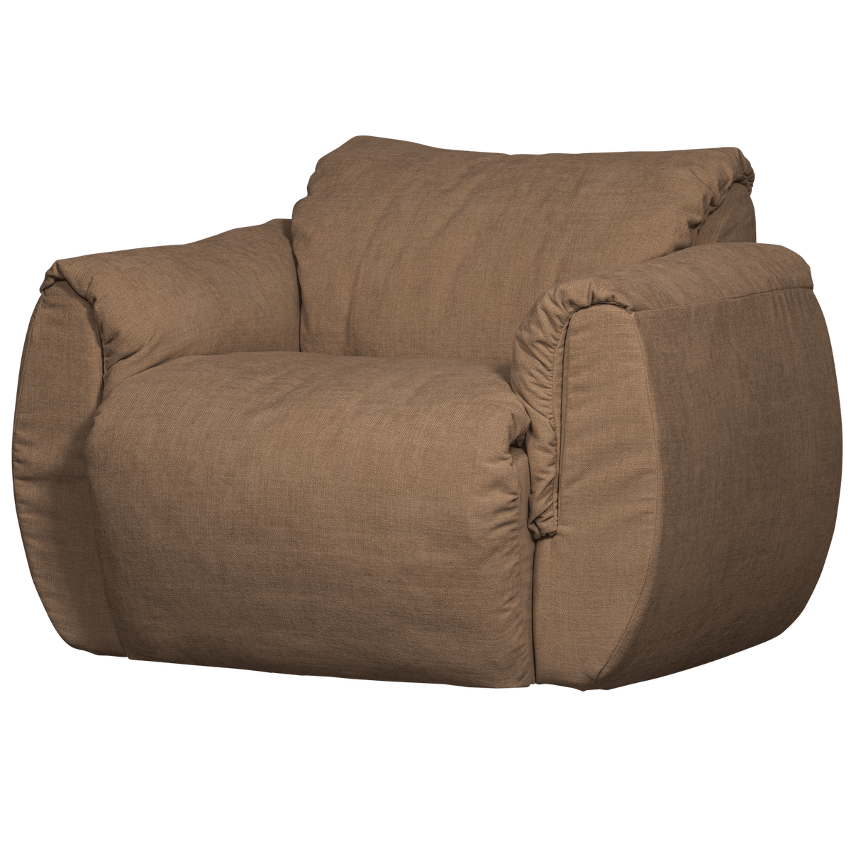 BAGGY DRAAIFAUTEUIL GEWEVEN CHENILLE BRUIN
