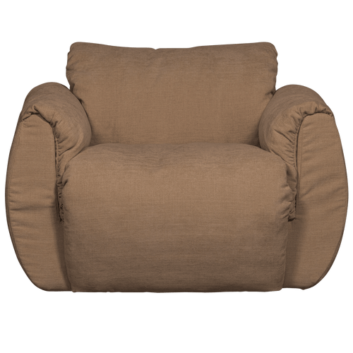 BAGGY DRAAIFAUTEUIL GEWEVEN CHENILLE BRUIN