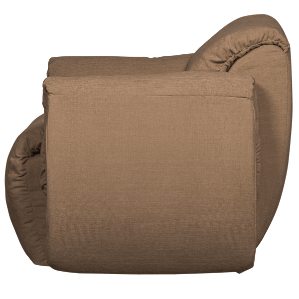 BAGGY DRAAIFAUTEUIL GEWEVEN CHENILLE BRUIN