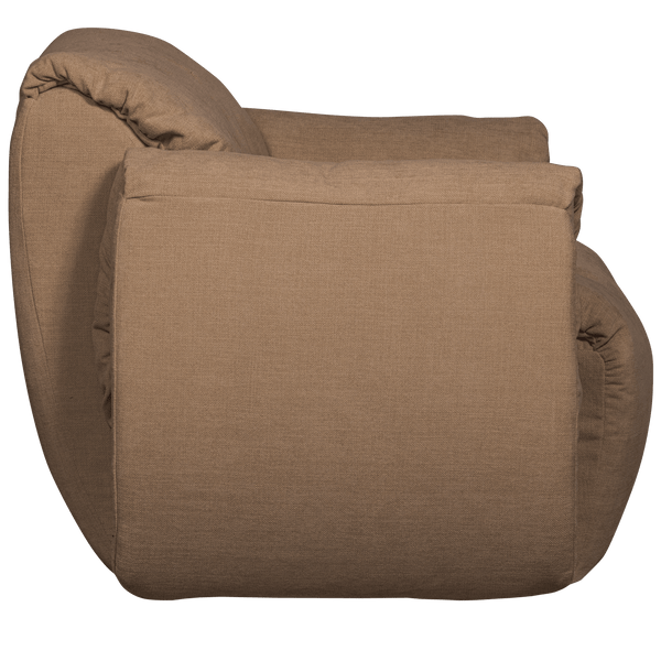 BAGGY DRAAIFAUTEUIL GEWEVEN CHENILLE BRUIN