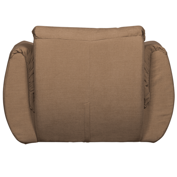 BAGGY DRAAIFAUTEUIL GEWEVEN CHENILLE BRUIN