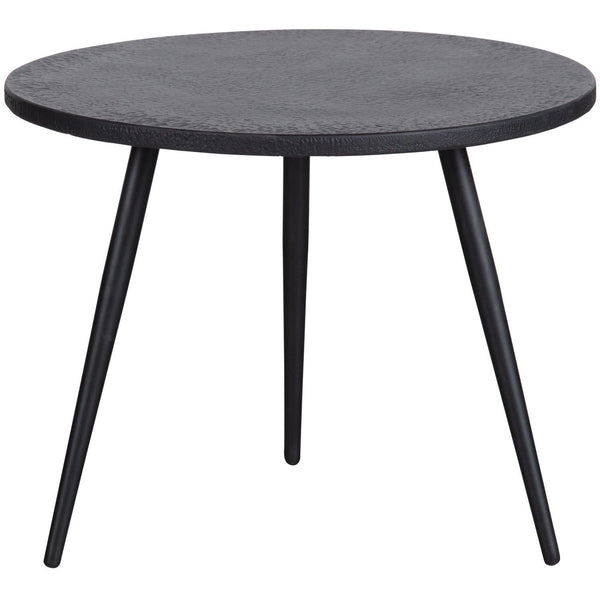 SUZE BIJZETTAFELS HOUT/METAAL ZWART - SET VAN 2