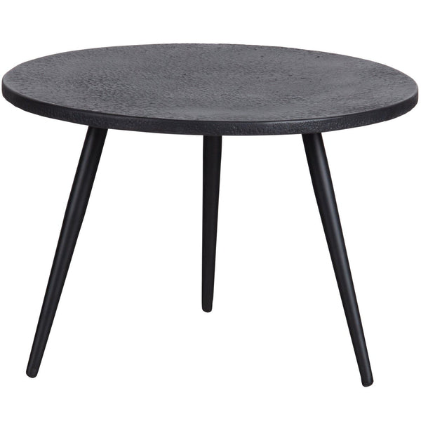 SUZE BIJZETTAFELS HOUT/METAAL ZWART - SET VAN 2
