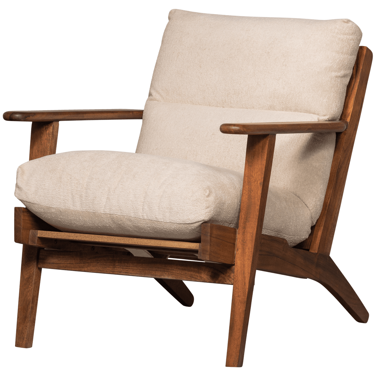 HOUSTON FAUTEUIL BOUCLE/HOUT NATUREL