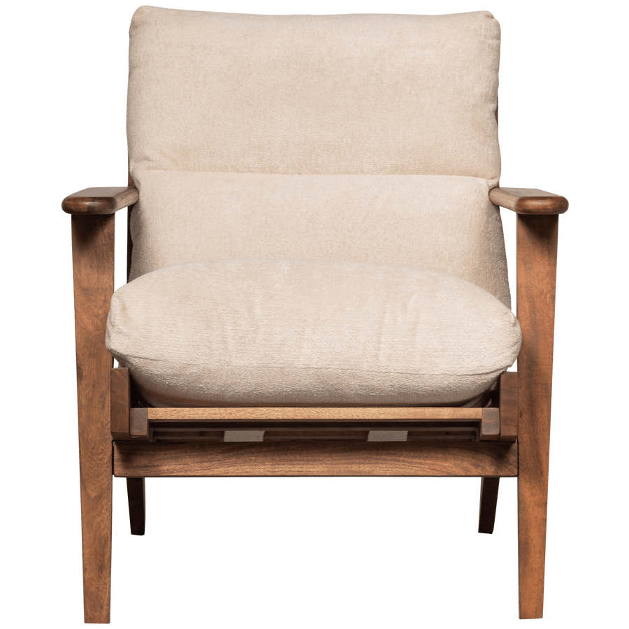 HOUSTON FAUTEUIL BOUCLE/HOUT NATUREL