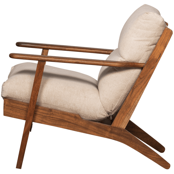 HOUSTON FAUTEUIL BOUCLE/HOUT NATUREL