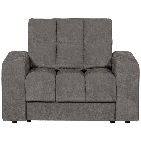 SECOND DATE FAUTEUIL VELVET GRIJS