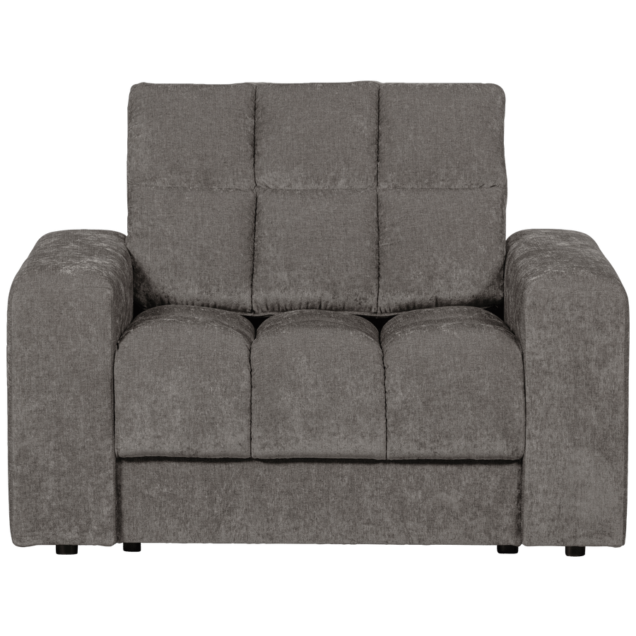 SECOND DATE FAUTEUIL VELVET GRIJS