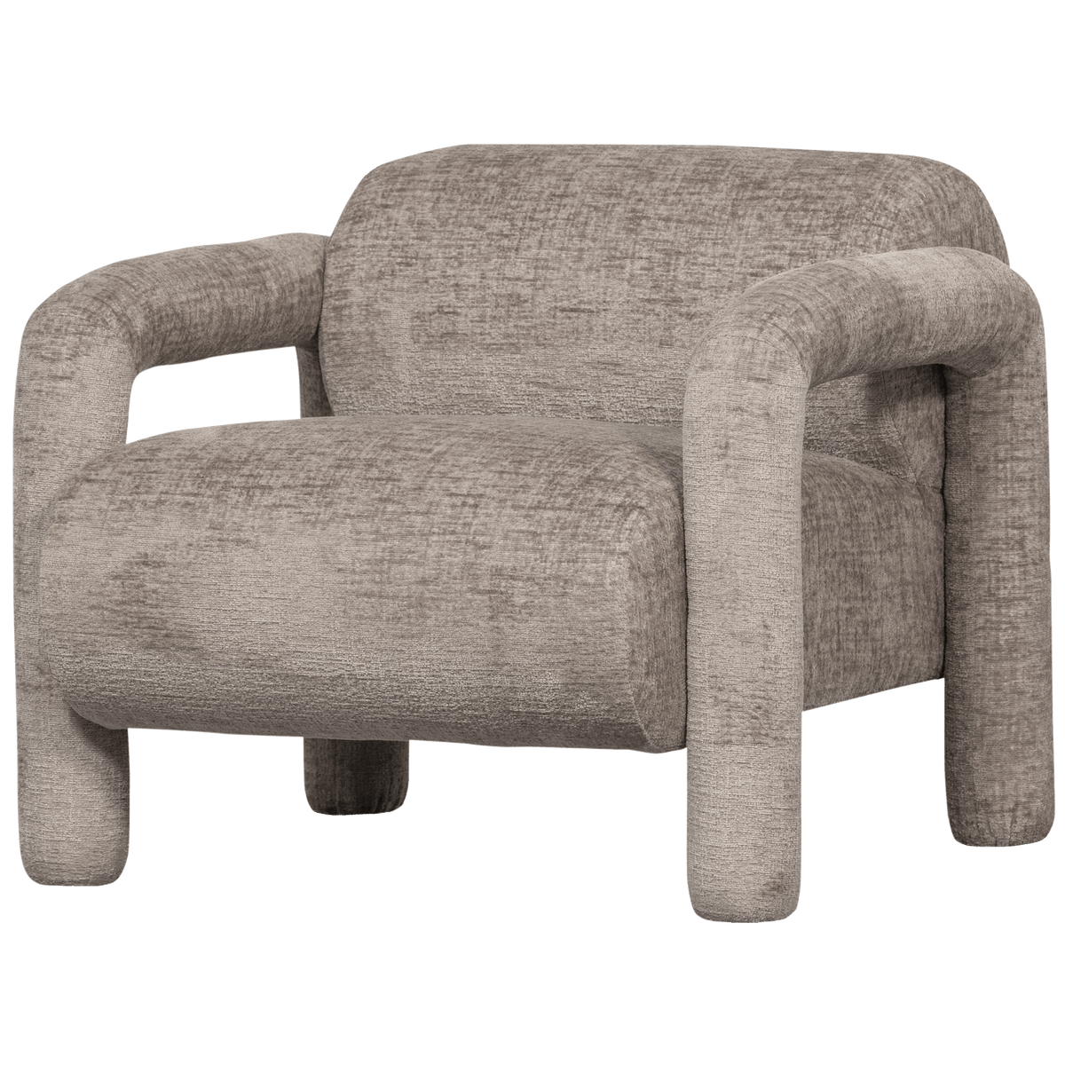 LENNY FAUTEUIL IN GROVE TEXTUUR ZAND