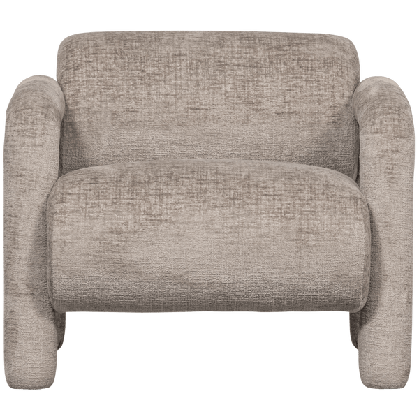 LENNY FAUTEUIL IN GROVE TEXTUUR ZAND