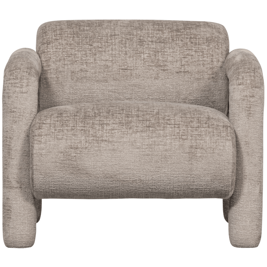LENNY FAUTEUIL IN GROVE TEXTUUR ZAND