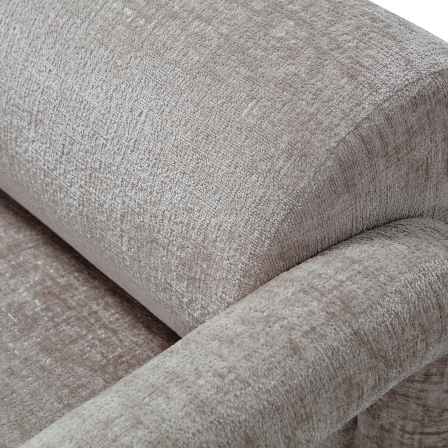 LENNY FAUTEUIL IN GROVE TEXTUUR ZAND