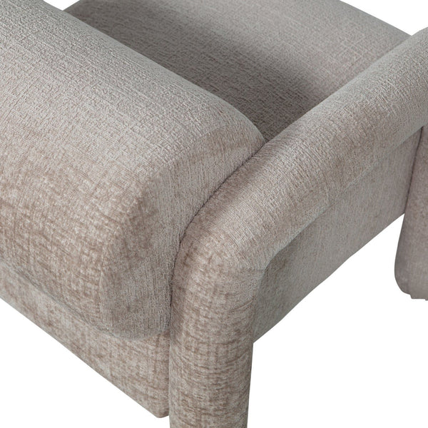 LENNY FAUTEUIL IN GROVE TEXTUUR ZAND