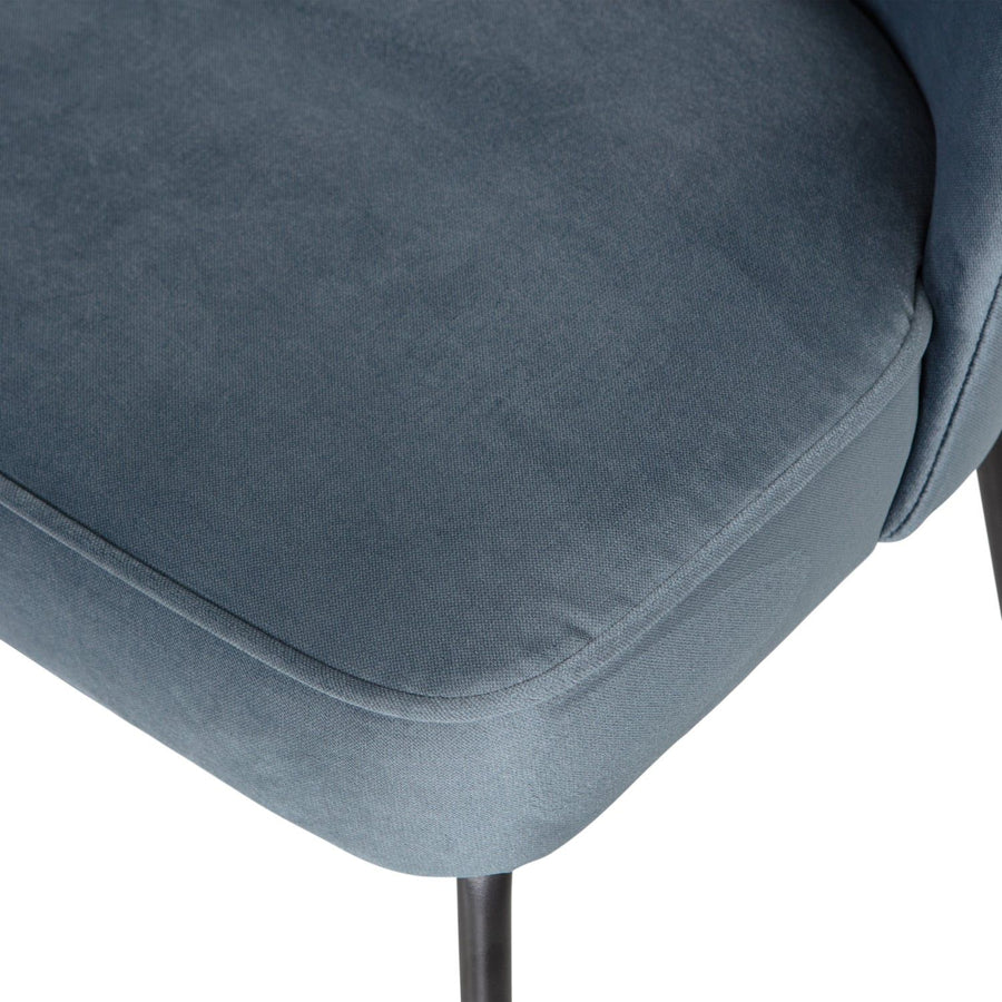 VOGUE EETKAMERSTOEL VELVET BLAUW (set of 2)