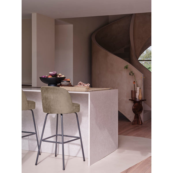 VOGUE BARSTOEL 80 CM VELVET KHAKI