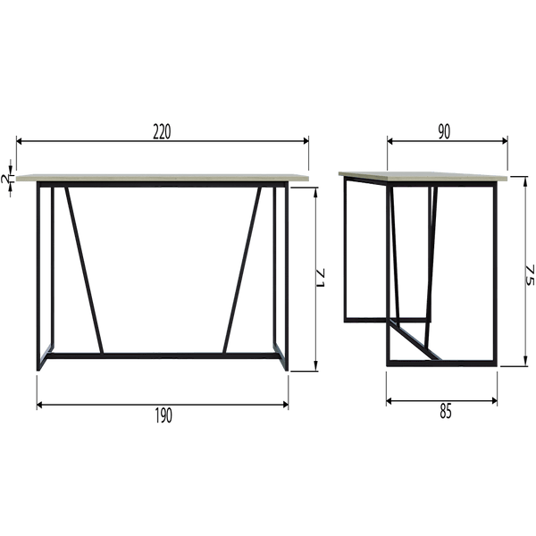 SILAS EETTAFEL ESSEN DUST [fsc]