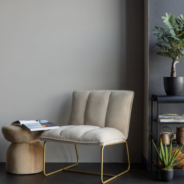 FIE FAUTEUIL RIBSTOF ZAND