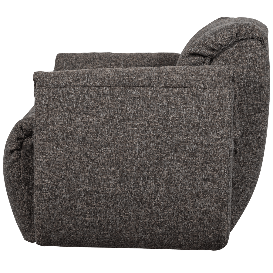 BAGGY DRAAIFAUTEUIL GEWEVEN STOF WARMGRIJS MELANGE