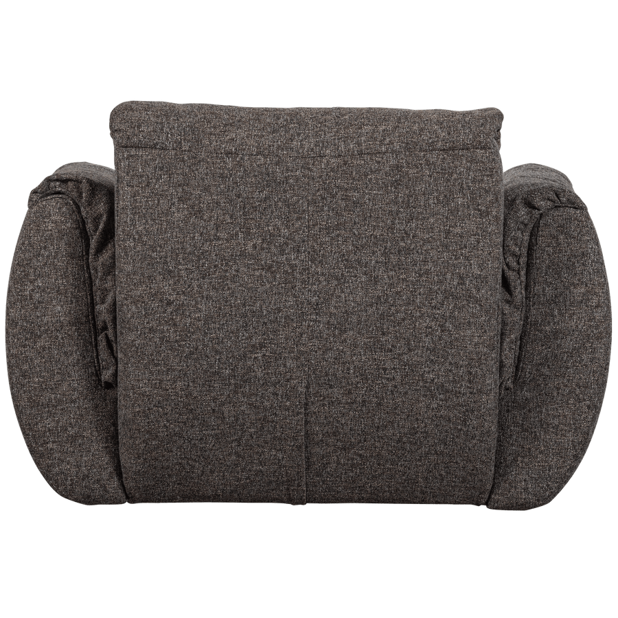 BAGGY DRAAIFAUTEUIL GEWEVEN STOF WARMGRIJS MELANGE