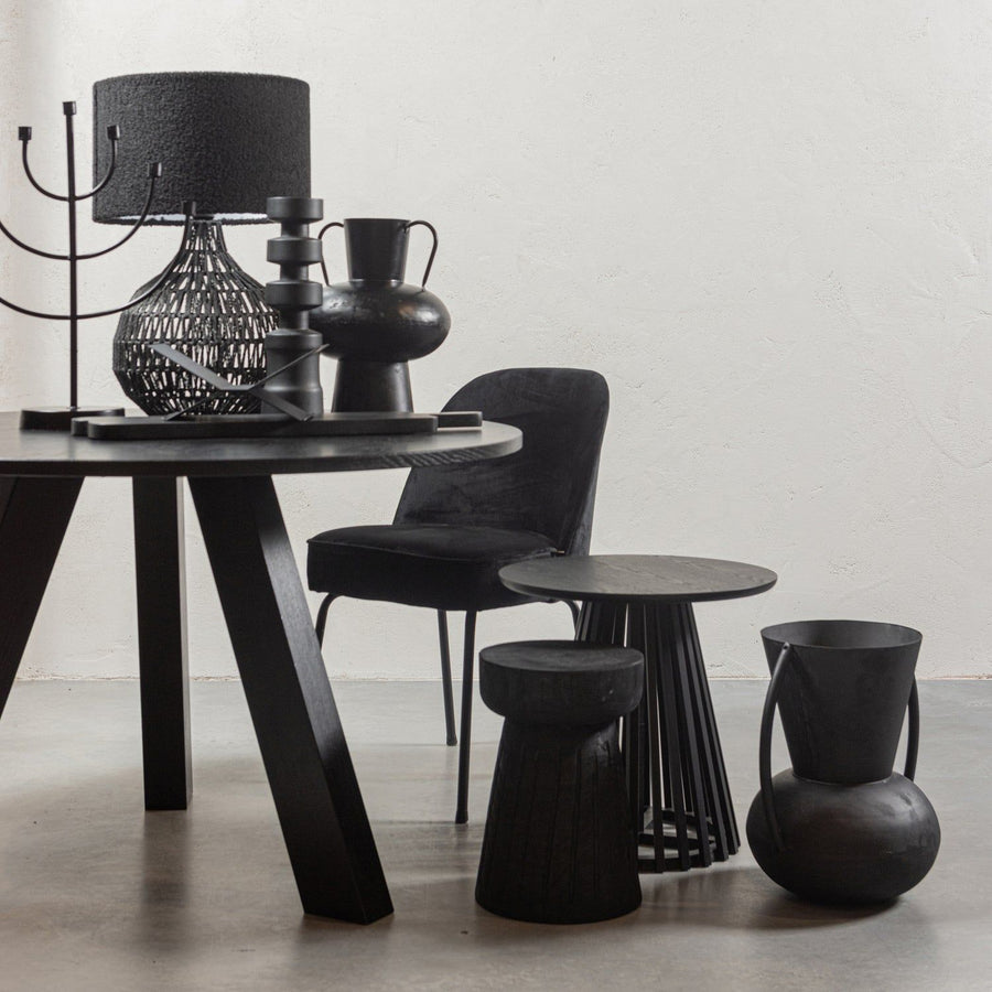 VOGUE EETKAMERSTOEL VELVET ZWART (set of 2)