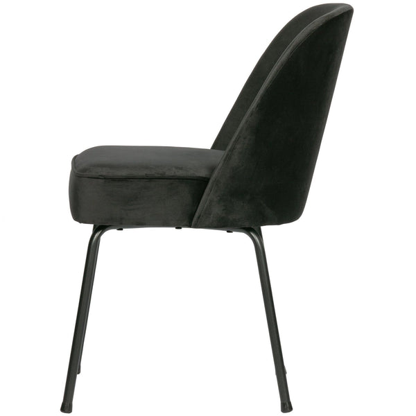 VOGUE EETKAMERSTOEL VELVET ZWART (set of 2)