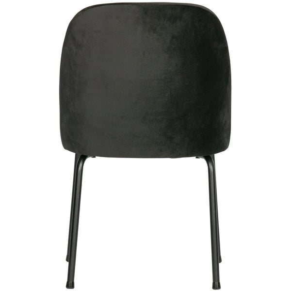 VOGUE EETKAMERSTOEL VELVET ZWART (set of 2)