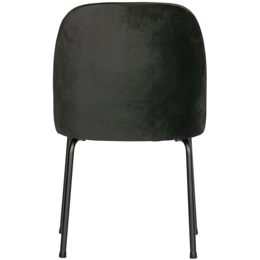 VOGUE EETKAMERSTOEL VELVET ZWART (set of 2)