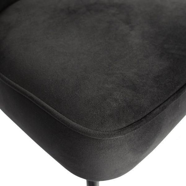 VOGUE EETKAMERSTOEL VELVET ZWART (set of 2)
